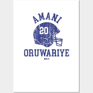 Amani Oruwariye New York G Helmet Font Posters and Art